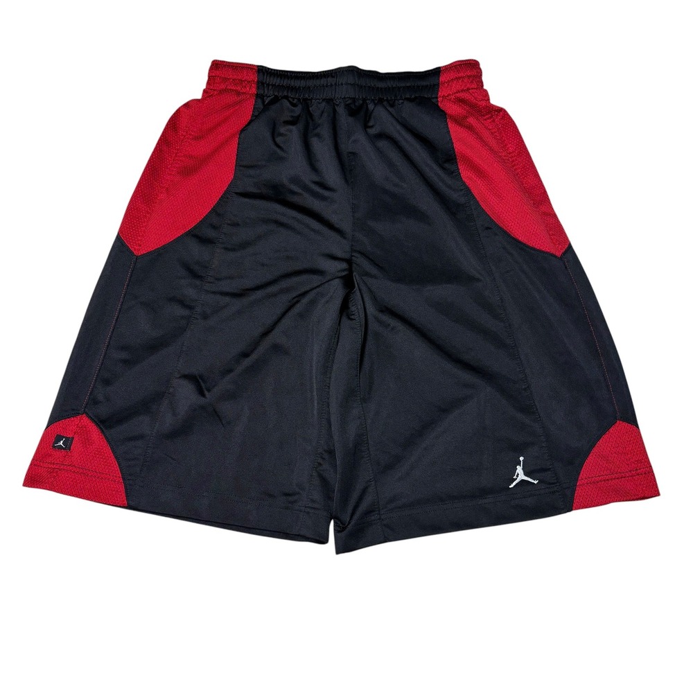Jordan Brand Mens Black Red Jumpman Basketball Shorts Size Large W30 L12